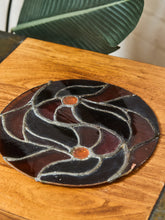 Load image into Gallery viewer, As Found Orange and Red Round Stained Glass
