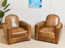 Load image into Gallery viewer, Keanu Deco Leather Chair in Echo Umber

