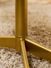 Load image into Gallery viewer, Stone Oval Coffee Table with Gold Legs
