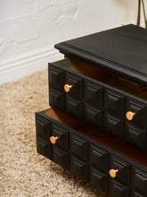 Load image into Gallery viewer, Black and Gold Brutalist Dresser
