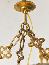 Load image into Gallery viewer, Antique French Bamboo Brass Pendant LARGE

