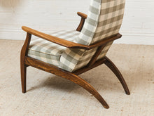 Load image into Gallery viewer, Gingham Danish Modern Armchair
