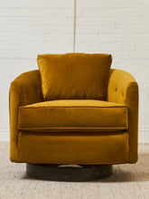 Load image into Gallery viewer, Gold Milo Baughman Swivel Chair
