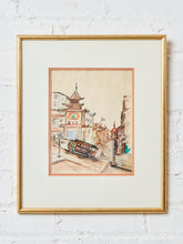 Load image into Gallery viewer, San Francisco's Chinatown Mid Century Watercolor
