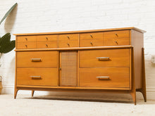 Load image into Gallery viewer, Kent Coffey Style Long Dresser with Rattan Front
