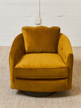 Load image into Gallery viewer, Gold Milo Baughman Swivel Chair
