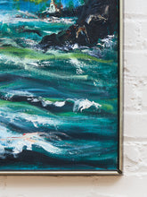 Load image into Gallery viewer, Mid Century Midnight Tide Oil Painting
