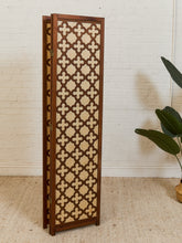 Load image into Gallery viewer, Wood Patterned Three Panel Screen Divider
