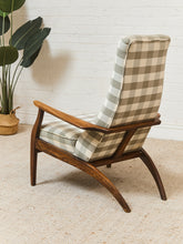 Load image into Gallery viewer, Gingham Danish Modern Armchair
