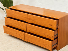 Load image into Gallery viewer, Teak Danish Modern 6 Drawer Dresser
