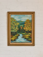 Load image into Gallery viewer, Vintage Stream Landscape Oil Painting Signed by E. Chamlee 1975
