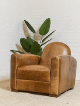 Load image into Gallery viewer, Keanu Deco Leather Chair in Echo Umber
