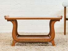 Load image into Gallery viewer, French Art Deco Scroll-Edge Oak Writing Table
