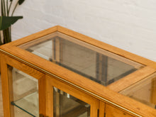 Load image into Gallery viewer, 1970s Style Oak &amp; Glass Display Credenza
