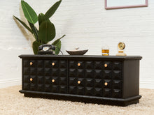 Load image into Gallery viewer, Black and Gold Brutalist Dresser

