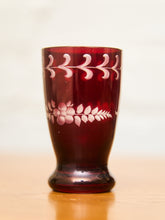 Load image into Gallery viewer, Ruby Red Bohemian Glass Liqueur Glasses Set of 5
