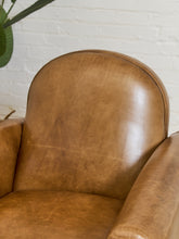 Load image into Gallery viewer, Keanu Deco Leather Chair in Echo Umber
