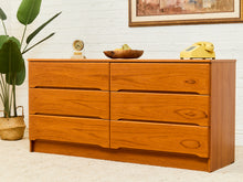 Load image into Gallery viewer, Teak Danish Modern 6 Drawer Dresser
