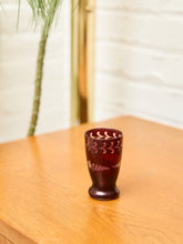 Load image into Gallery viewer, Ruby Red Bohemian Glass Liqueur Glasses Set of 5
