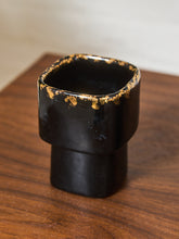 Load image into Gallery viewer, Signed Vintage 1950’s Cocktail Ceramic Cups with Gold Flake Rim
