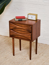 Load image into Gallery viewer, Sculpted Nightstand in American Walnut
