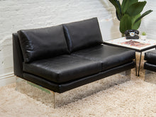 Load image into Gallery viewer, 1970’s Space Age Chrome Plinth base Sofa
