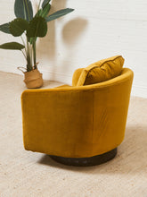 Load image into Gallery viewer, Gold Milo Baughman Swivel Chair
