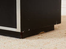 Load image into Gallery viewer, Black and Chrome 1970's 2 Drawer Nightstand
