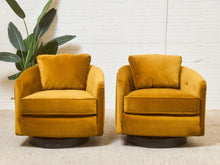 Load image into Gallery viewer, Gold Milo Baughman Swivel Chair

