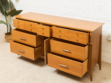Load image into Gallery viewer, Kent Coffey Style Long Dresser with Rattan Front
