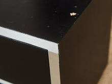 Load image into Gallery viewer, Black and Chrome 1970's 2 Drawer Nightstand
