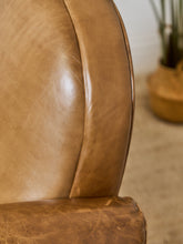 Load image into Gallery viewer, Keanu Deco Leather Chair in Echo Umber
