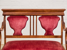 Load image into Gallery viewer, Antique Harp Back Settee
