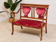 Load image into Gallery viewer, Antique Harp Back Settee
