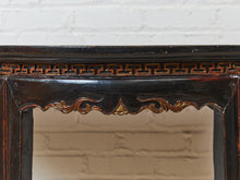 Load image into Gallery viewer, Antique Chinese Black Lacquer Demi-Lune Console Table
