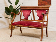Load image into Gallery viewer, Antique Harp Back Settee
