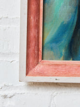 Load image into Gallery viewer, Portrait of a woman in Blue mid Century
