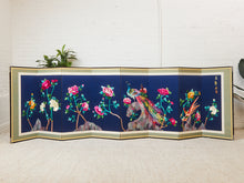 Load image into Gallery viewer, Korean Asian Large 8-Panel Silk Embroidered Peacock Bird Butterfly Screen, 1900s
