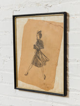 Load image into Gallery viewer, Vintage Fashion Pencil Drawing
