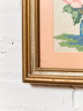 Load image into Gallery viewer, Floral Needlepoint Vintage Art
