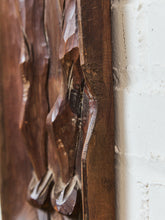 Load image into Gallery viewer, Vintage Carved Wood Relief Panel of a Standing Figure

