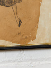 Load image into Gallery viewer, Vintage Fashion Pencil Drawing

