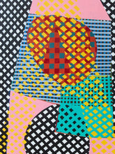 Load image into Gallery viewer, Vintage Abstract Geometric Painting
