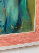 Load image into Gallery viewer, Portrait of a woman in Blue mid Century
