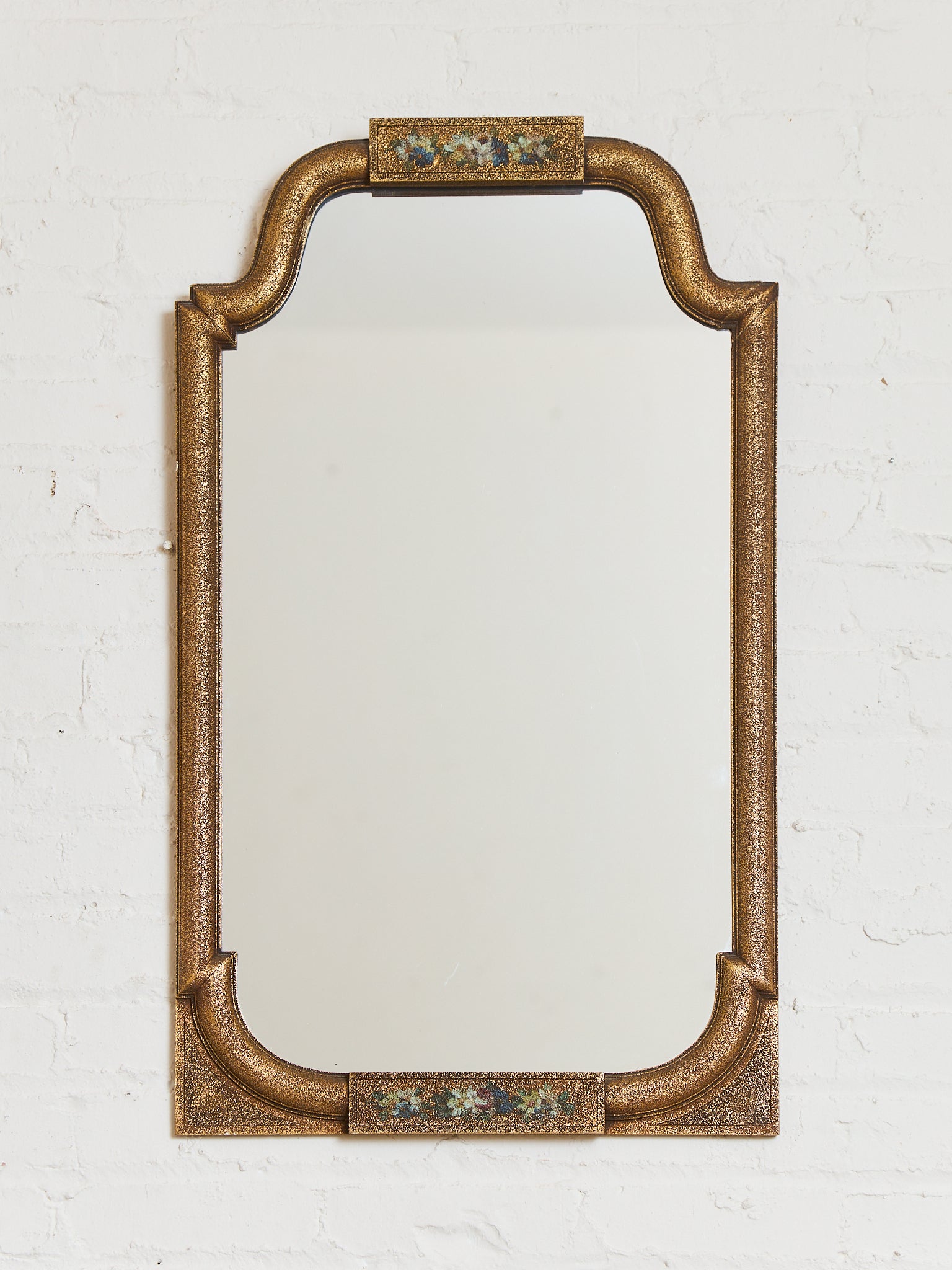Hand-painted Antique Gilded Mirror – Sunbeam Vintage