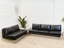 Load image into Gallery viewer, 1970’s Space Age Chrome Plinth base Sofa
