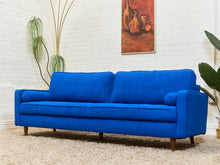 Load image into Gallery viewer, Royal Blue Tweed Sofa
