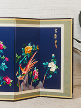 Load image into Gallery viewer, Korean Asian Large 8-Panel Silk Embroidered Peacock Bird Butterfly Screen, 1900s
