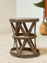 Load image into Gallery viewer, Drum Brass Vintage Table

