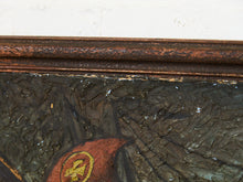 Load image into Gallery viewer, Antique Vintage Oil Painting of Vibrant Ship
